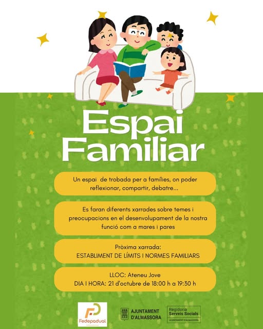 Dentro de las prioridades y objetivos de nuestra entidad Fedepadual, seguimos aunando esfuerzos y colaborando en el bienestar de nuestro colectivo y sus familias. Gracias al Ayuntamiento de Almassora, y especialmente, a Servicios Sociales, por darnos esta oportunidad y apoyarnos una vez más. ¡Os esperamos!! #familias #Prevención #jovenes #adolescentes #patologiadual #aprendizaje #saludybienestar #SaludInfantoJuvenil #SaludMental